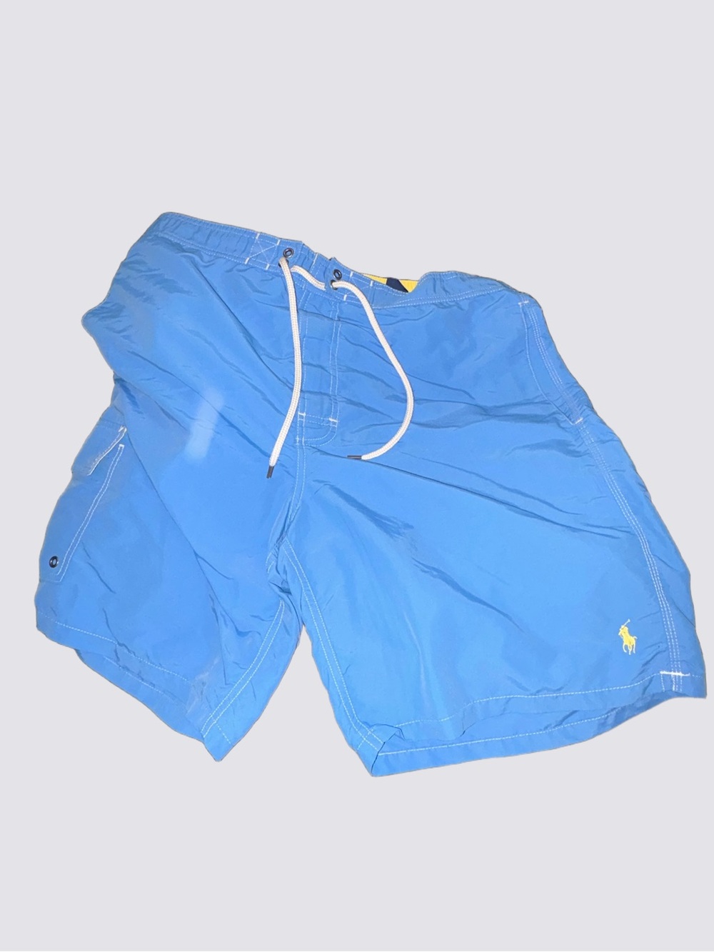 Polo Ralph Lauren Blue Swim Trunks Board Cargo Shorts Mesh Lined - Men Size XL